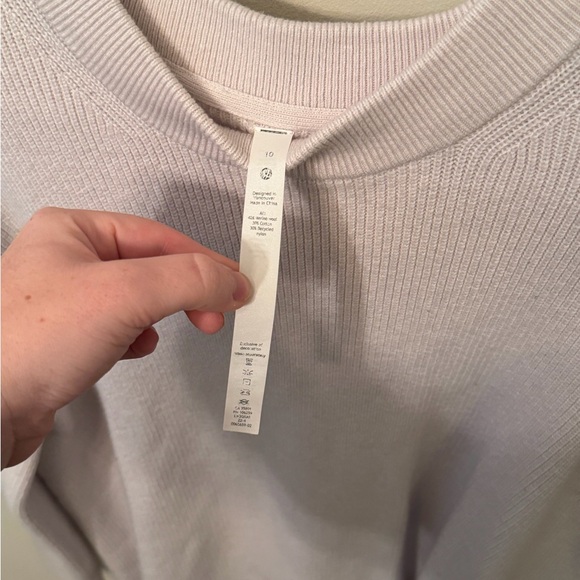 Lululemon Oversized Merino Wool Blend Ribbed Crewneck Sweater Size 10 - Picture 2 of 4